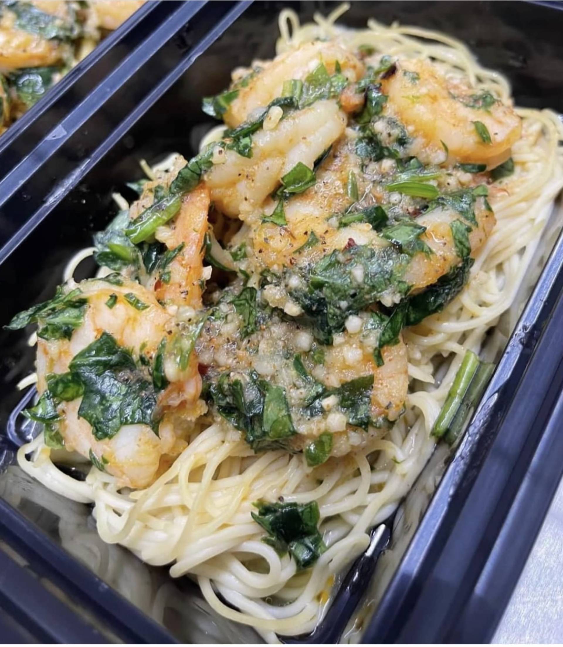 Spinach Shrimp Scampi w/Protein Pasta