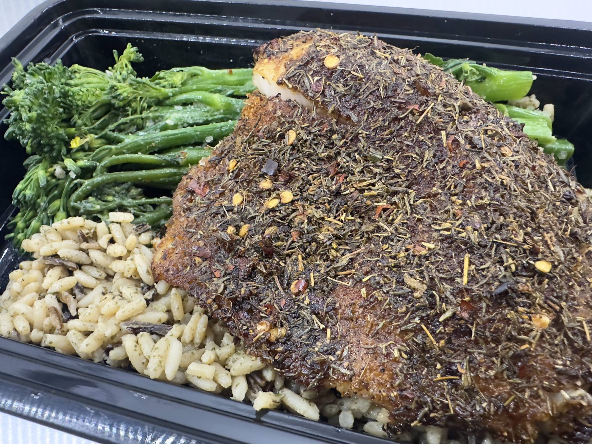 Jerk Tilapia With Wild Rice & Broccolini