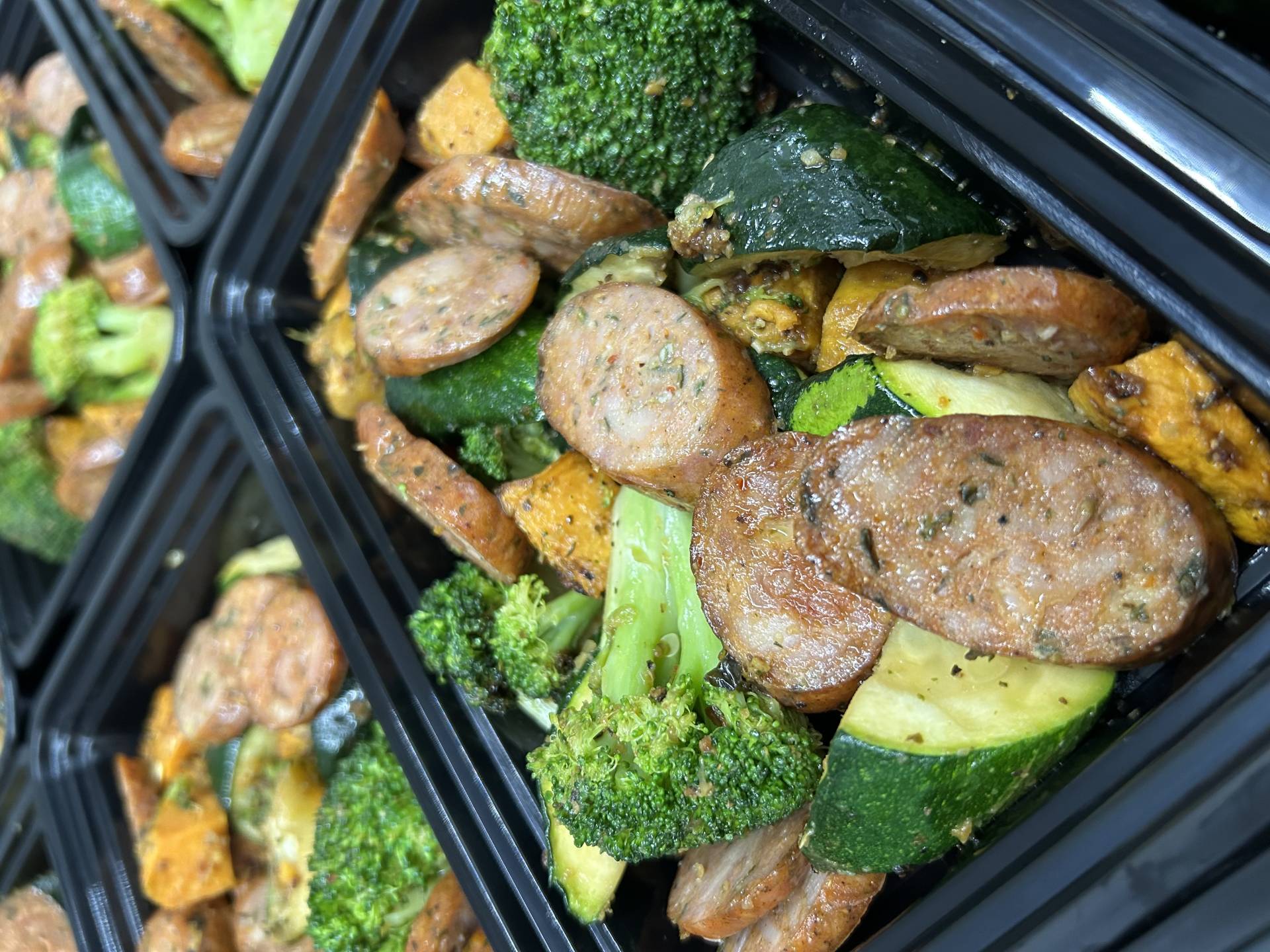 Chicken Sausage & Roasted Veggie Bowl