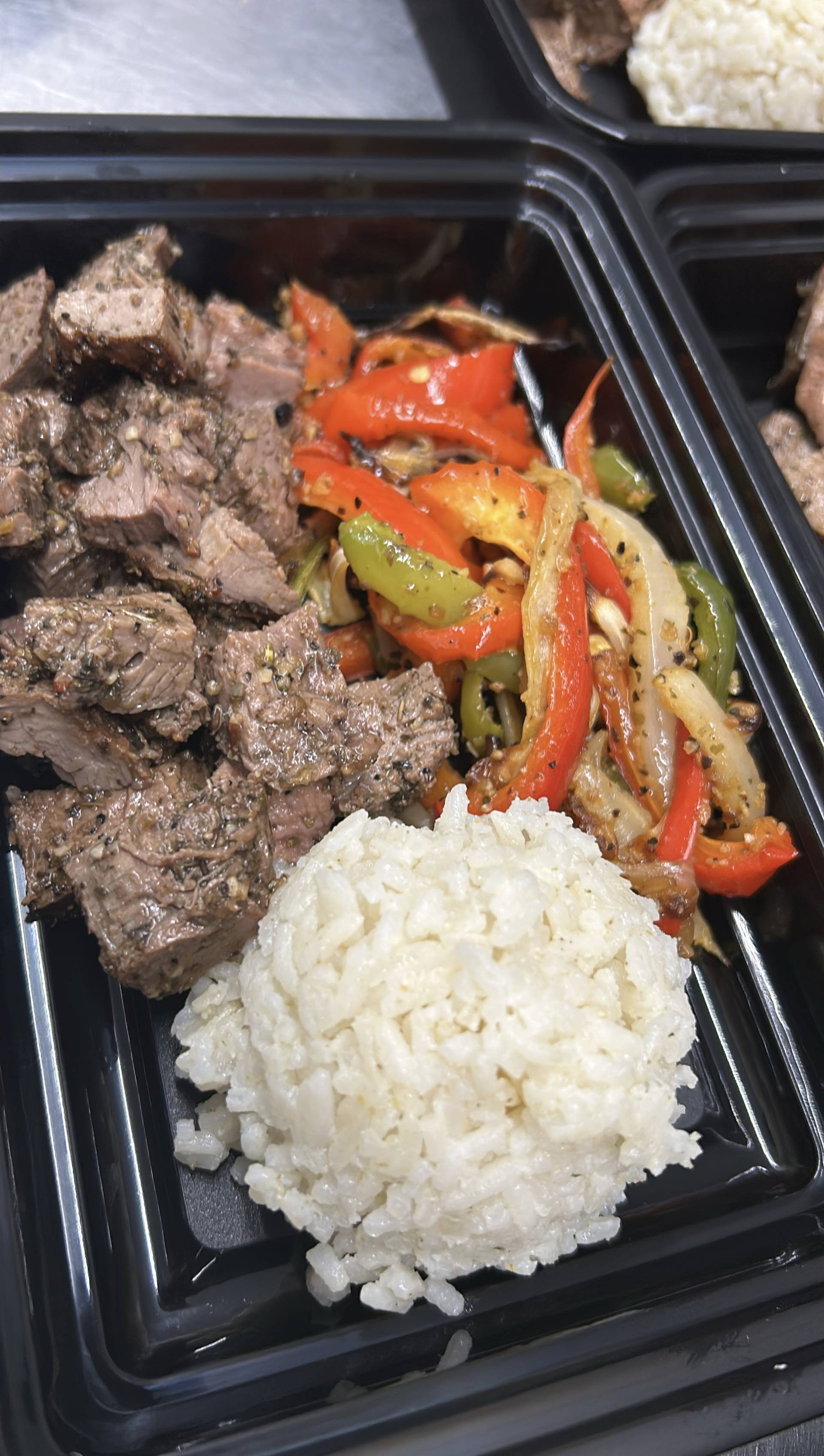 Steak Fajita Bowl With White Jasmine Rice