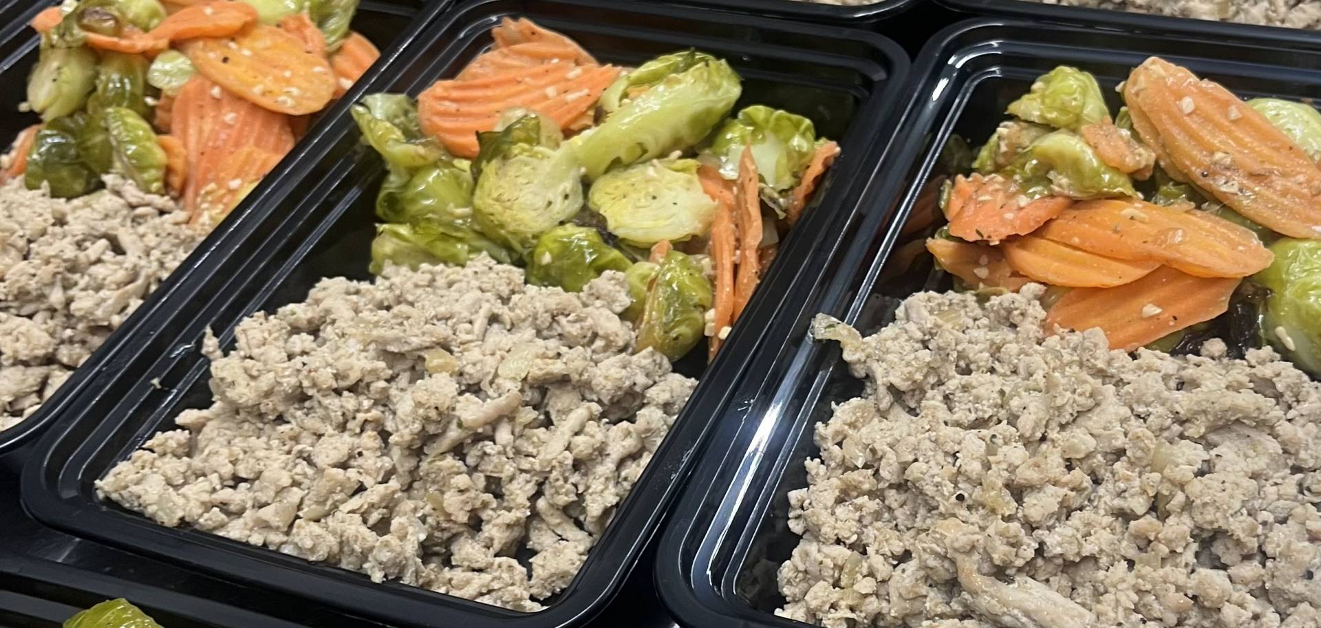 Seasoned Ground Turkey w/Roasted Brussel Sprouts & Carrot Chips